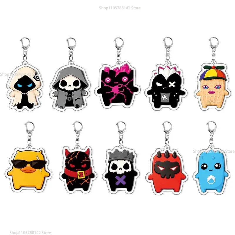 New Cute Gaming Companion Sprite Fort Keychain Ornaments,Accessories Bag Keyrings Fans Exquisite Home Decor Festival Party Gifts 6