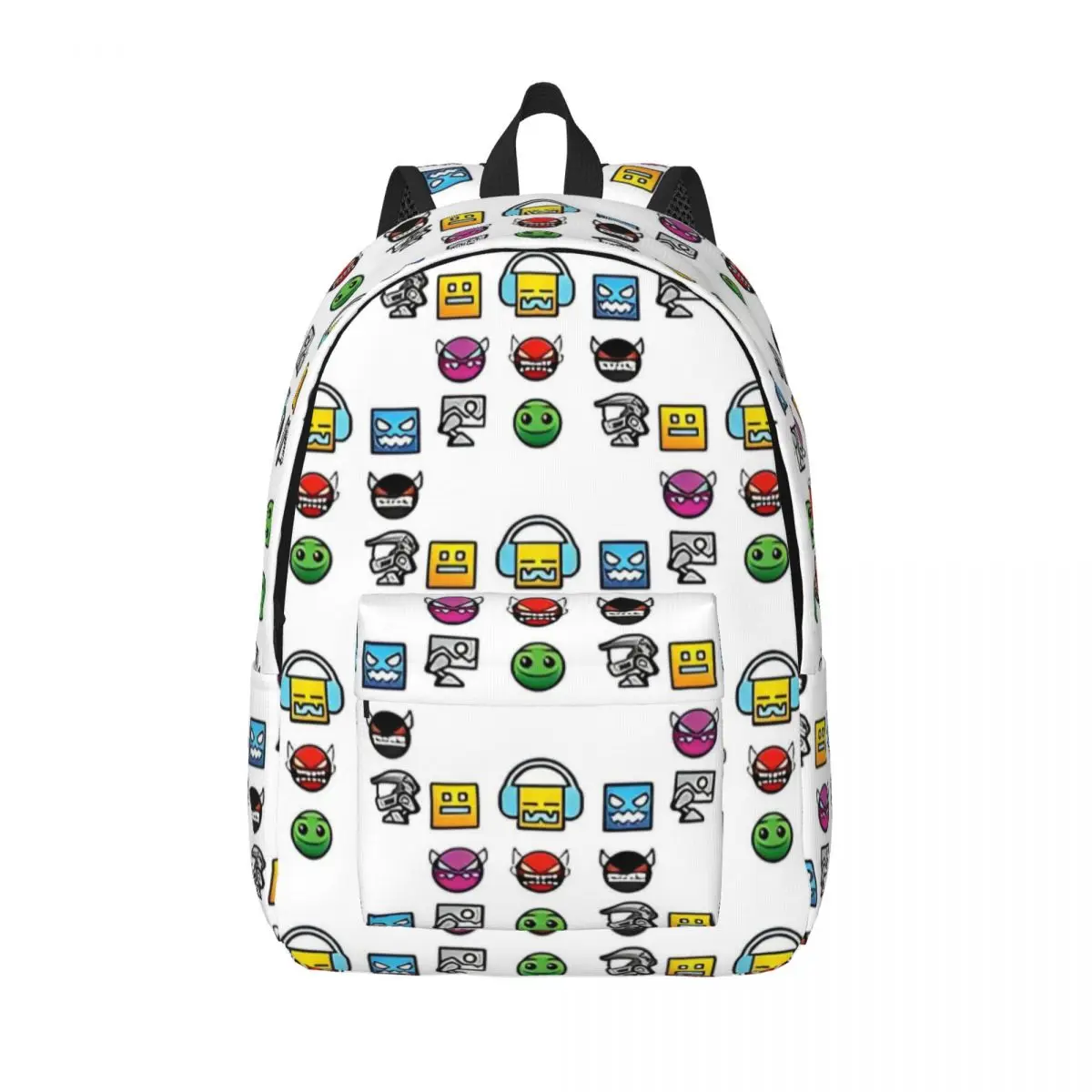 Geometry Dash Video Game Lover Backpack para crianças, escola estudantil Bookbag, mochila pré-escolar, jardim de infância com bolso, menino e menina