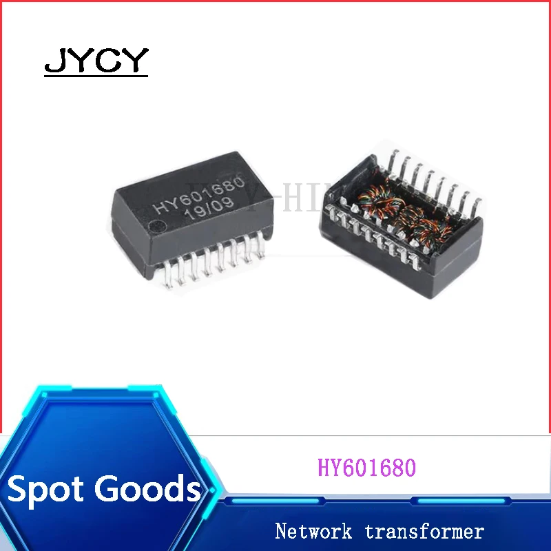 10PCS/lote Network transformer HY601680  NEW  100Base-T Single-port network transformer module  16Pins