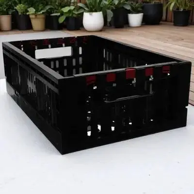 

Foldable Crates for Storage Fresh Produce Organizer Mesh Design Large Capacity Portable Collapsible Baskets