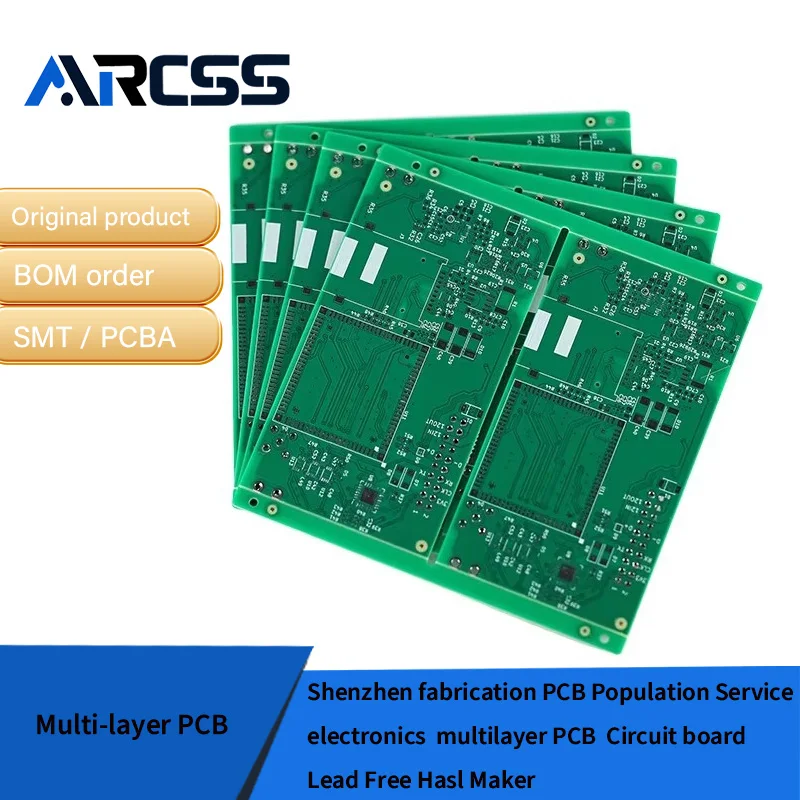 Shenzhen fabricação PCB serviço de população eletrônica multicamadas placa de circuito PCB sem chumbo Hasl Maker