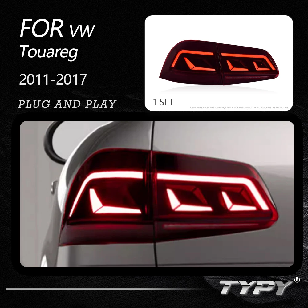 TYPY Car Tail Lights For VW Touareg 2011-2017 LED Car Tail Lamps Daytime Running Lights Car Accessories Plug And Play 4pcs