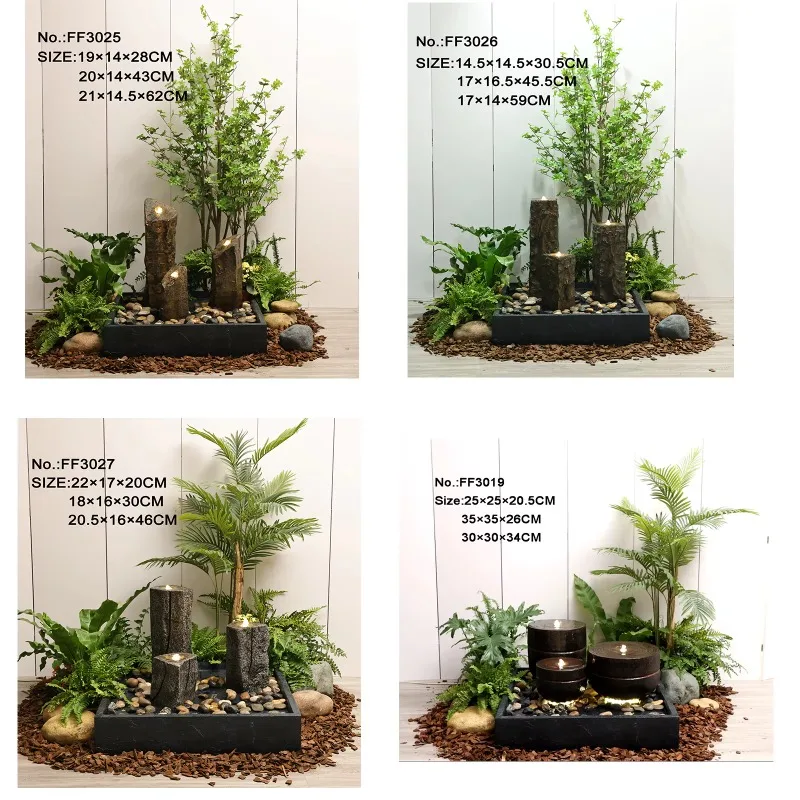 Customized Modern Indoor Outdoor Decor Water Features Outdoor Floor Column Water Fountain With Base