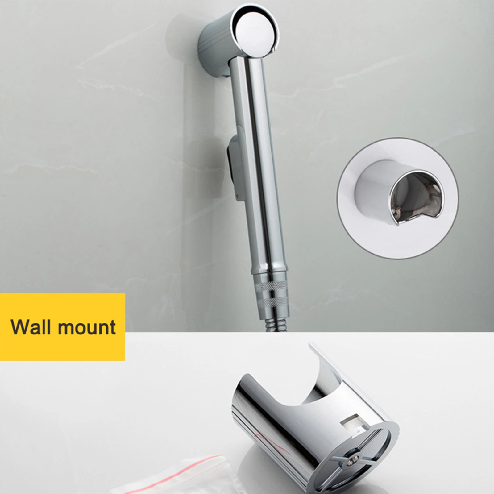Handheld Shower Head ABS Material Portable Hand Sprayer Push Button Switch for Bathroom Sink Washing Durable Lightweight