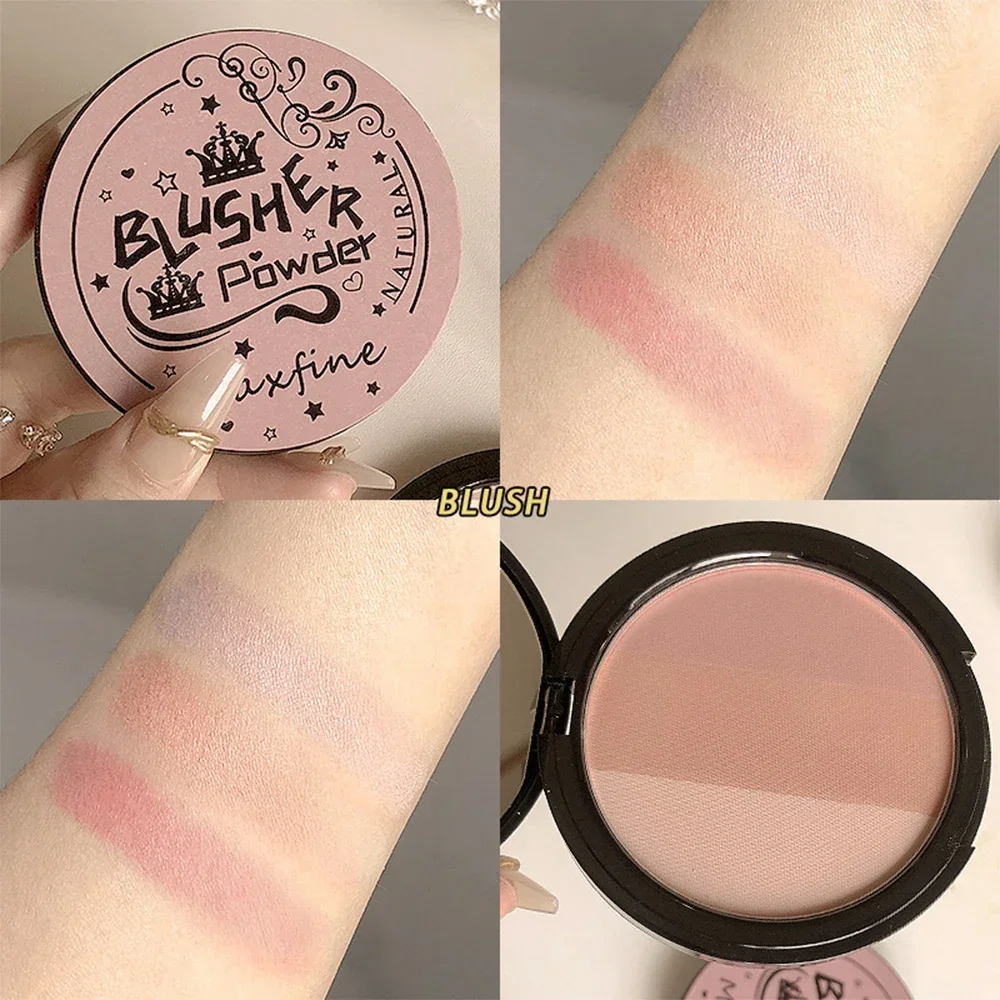 Pó De Contorno Fosco, Rosa Rosa Rosa Bronzer Paleta, De Longa Duração, Natural Face Shading, Contorno, Impermeável, 3 Cores, Cosméticos