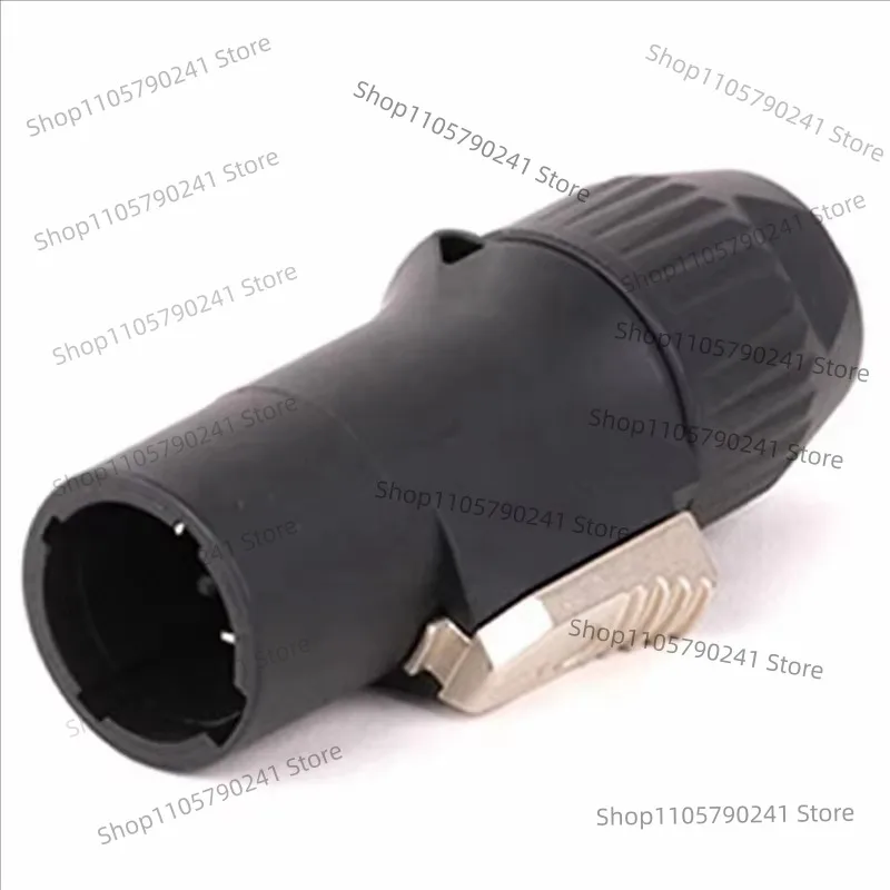 3-Pin True Locking Power Connector Male Plug IP65 Waterproof PA66 Shell 16A/20A Industrial Cable End