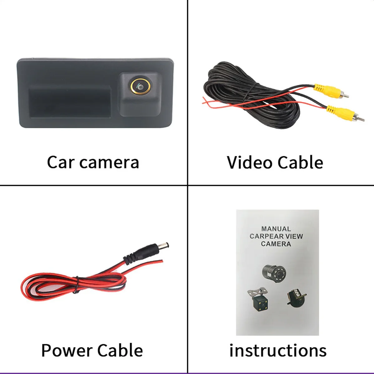 AHD 1080P Car Trunk Tailgate Handle Reverse Camera For Volkswagen Passat Golf Polo B6 B7 Jetta Tiguan Touareg Audi A3 A4 A5 A6 image 6