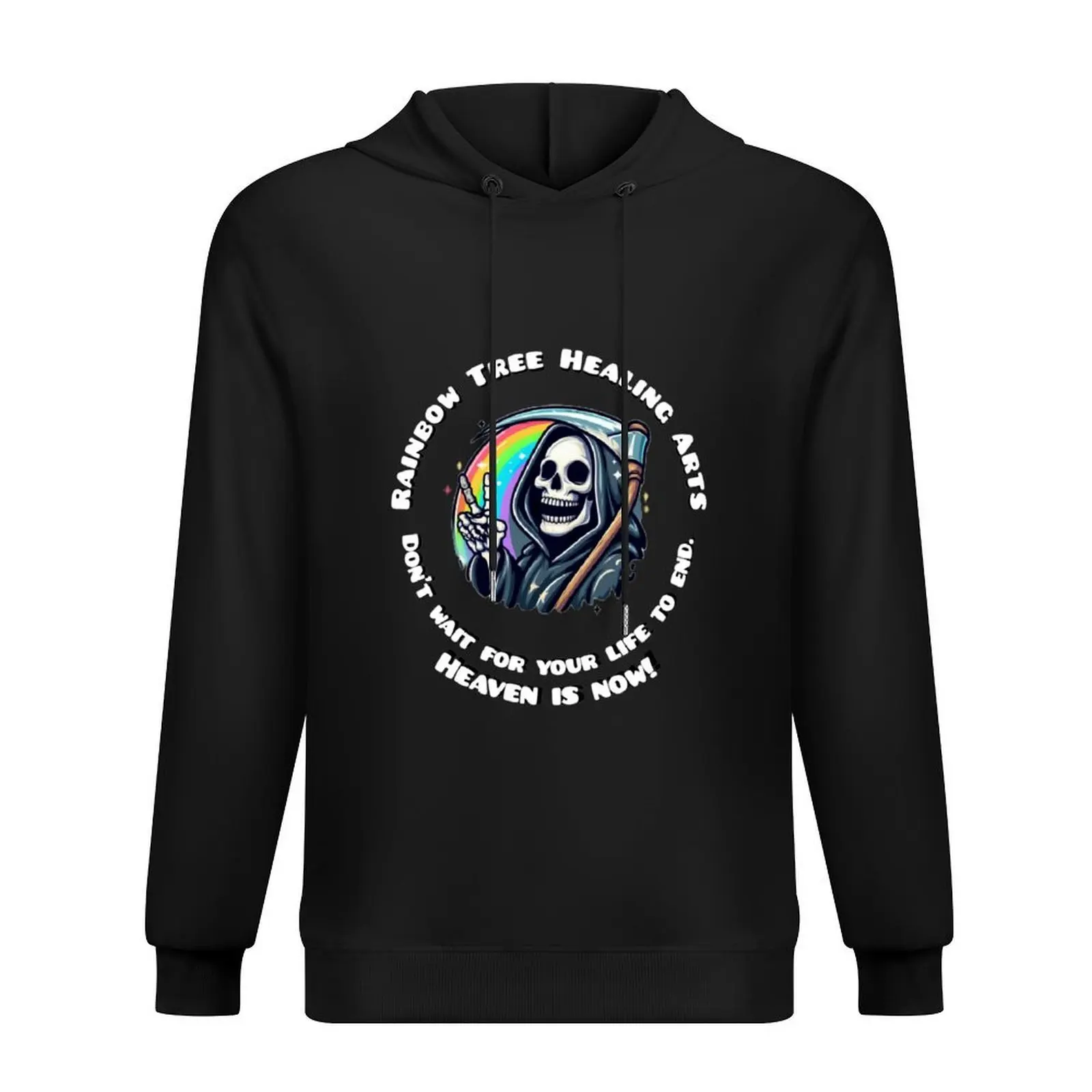 

Rainbow Tree Healing Arts Heaven is Now Reaper Logo Hoodie men's sweat-shirt male clothes blouse korean clothes hoodies for men