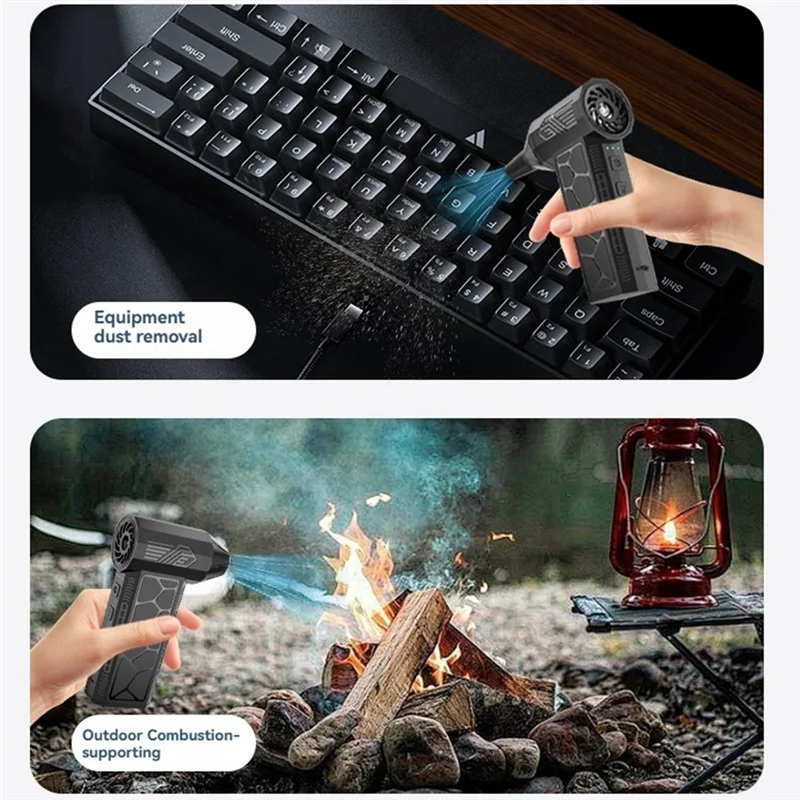 Y17A Powerful Turbo Blower Fan High-Speed Wind Turbine Blower 130000 RPM 3 Adjustable Speed Air Duster For Car Computer Keyboard