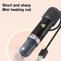 Aquarium Heater 10W Fish Tank Heater Mini USB Submersible Heater Rod Heating Thermostat 48°F(26°C) Temperature Constant J9V4