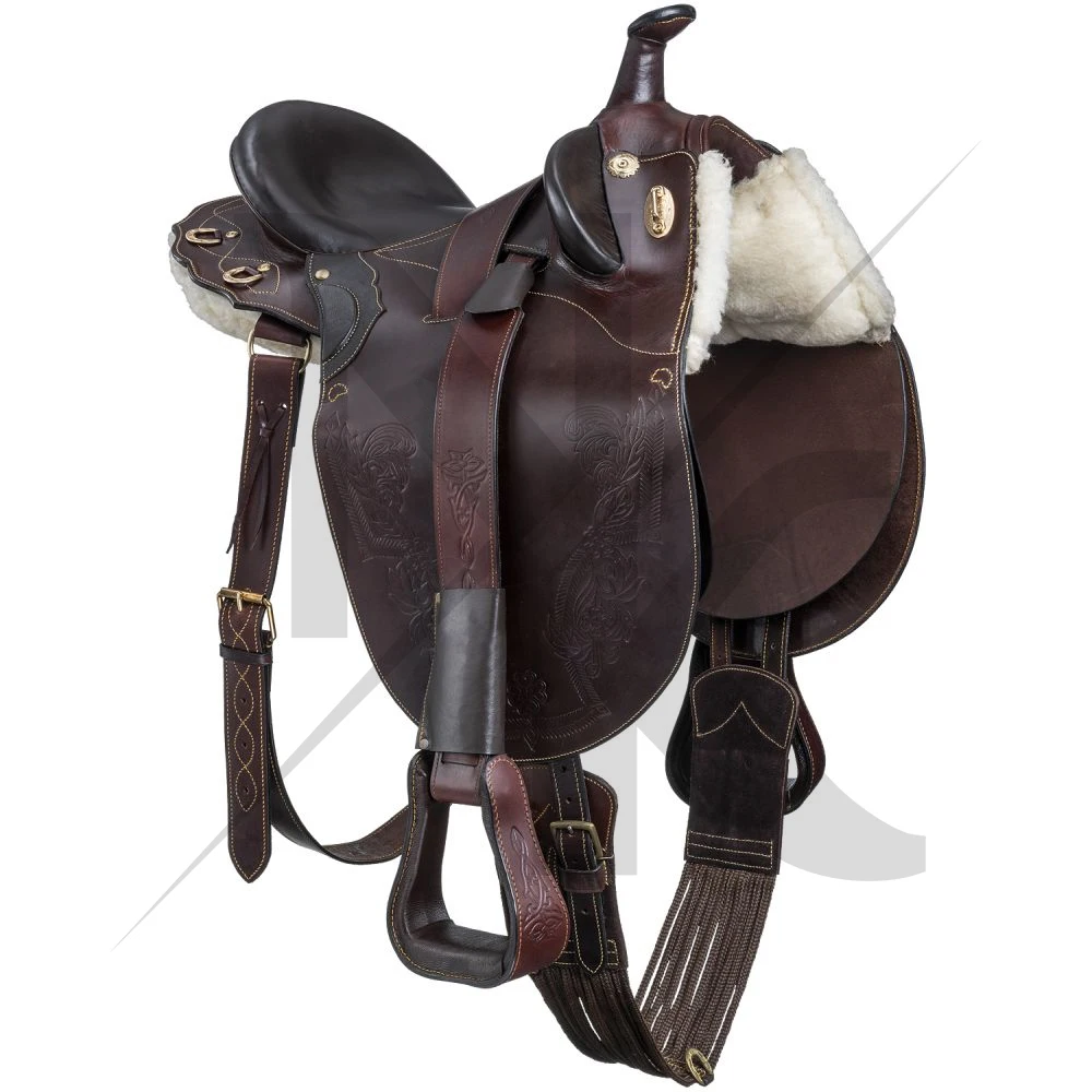 Advanced Equestrian Australian Equestrian Saddle High Quality Cowhide Reinforced Wooden Seat Cushion Comfortable and Durable
