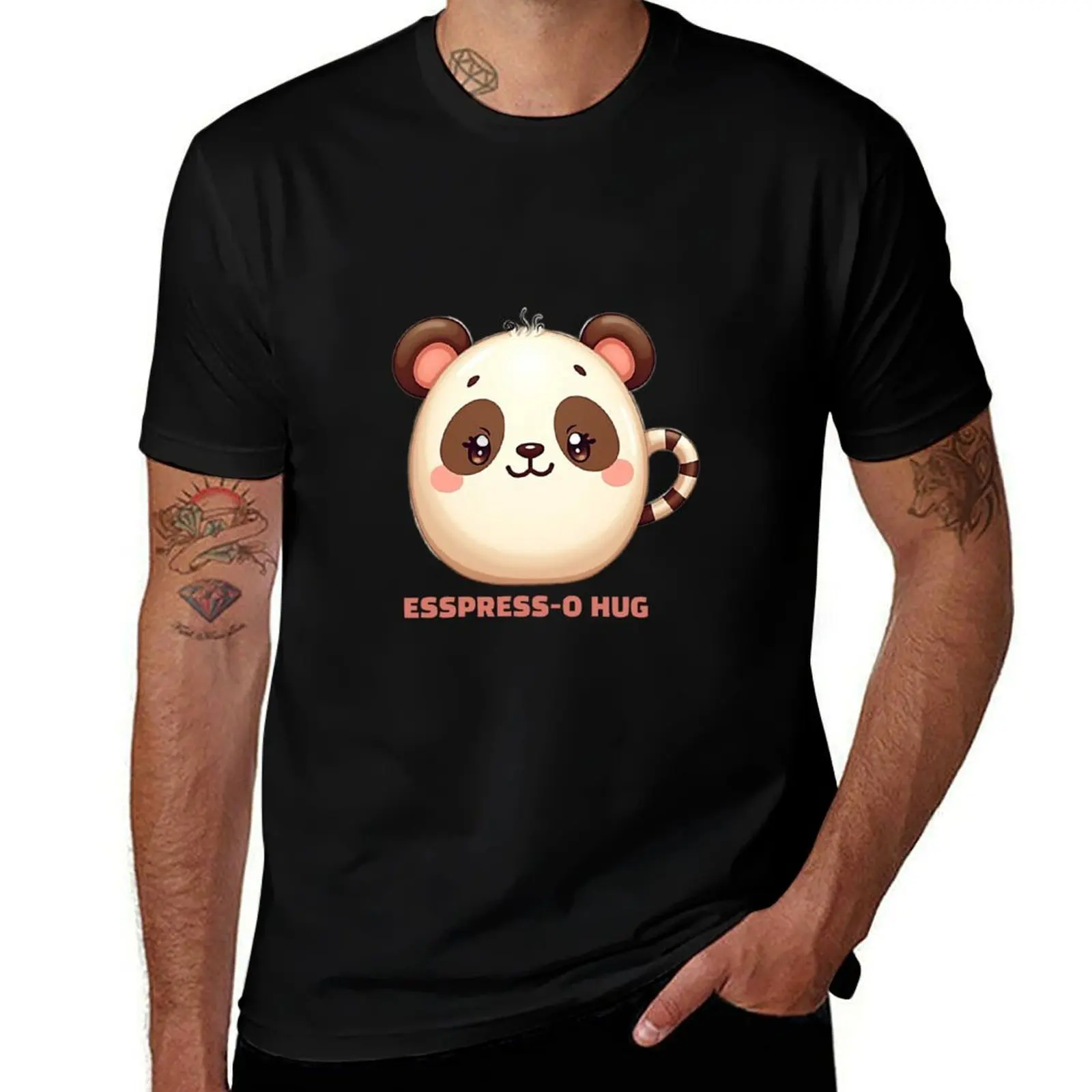 

Panda Coffee Cup – Kawaii Cuteness Overload T-Shirt animal prinfor boys vintage t shirts graphic t shirts mens cotton t shirts