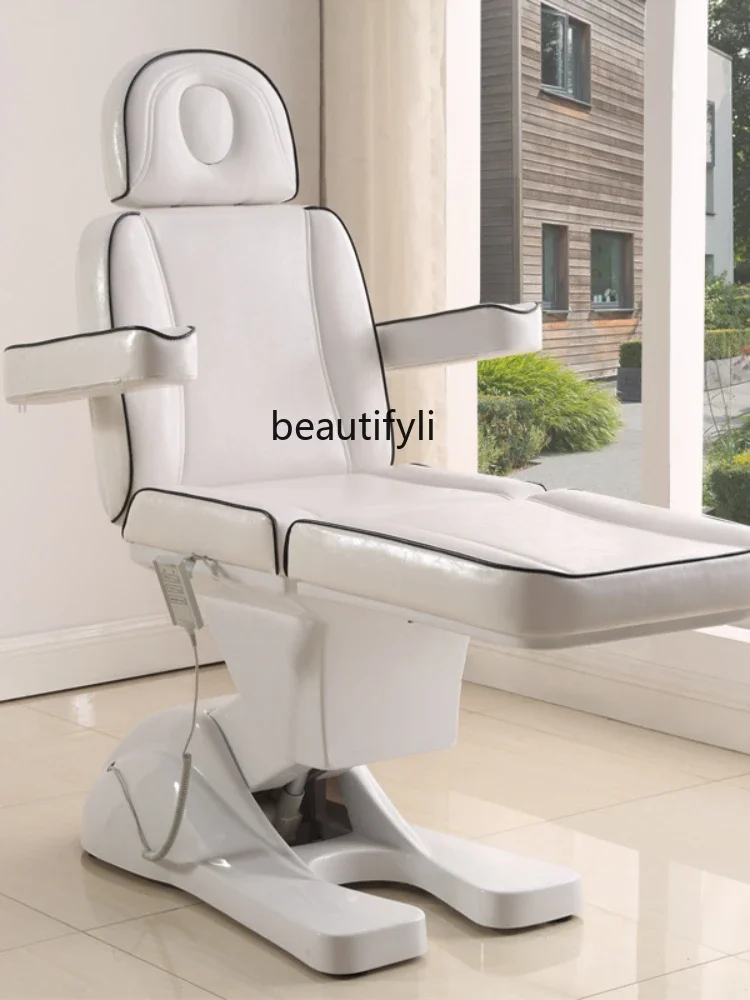 E1001 ss سرير التجميل الكهربائي متعدد الوظائف الوشم الأريكة مايكرو كامل تدليك الوشم سرير رفع صالون تجميل