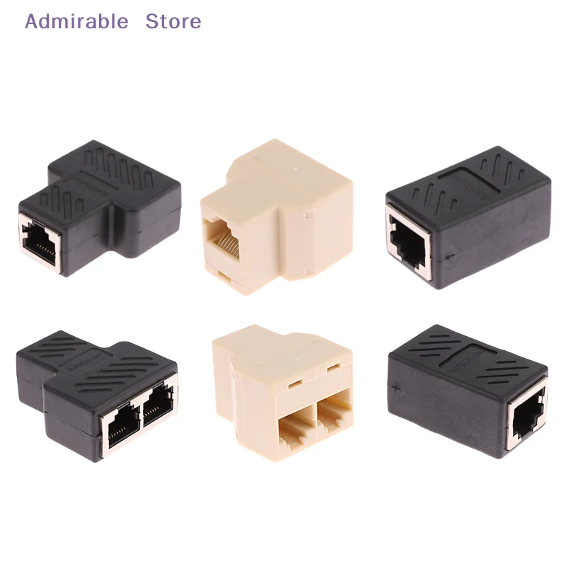 [W]RJ45 Connector 1 To 2 Way LAN Ethernet Cable Network Splitter Coupler RJ45 Cat5/Cate6 Interface Extender Adapter