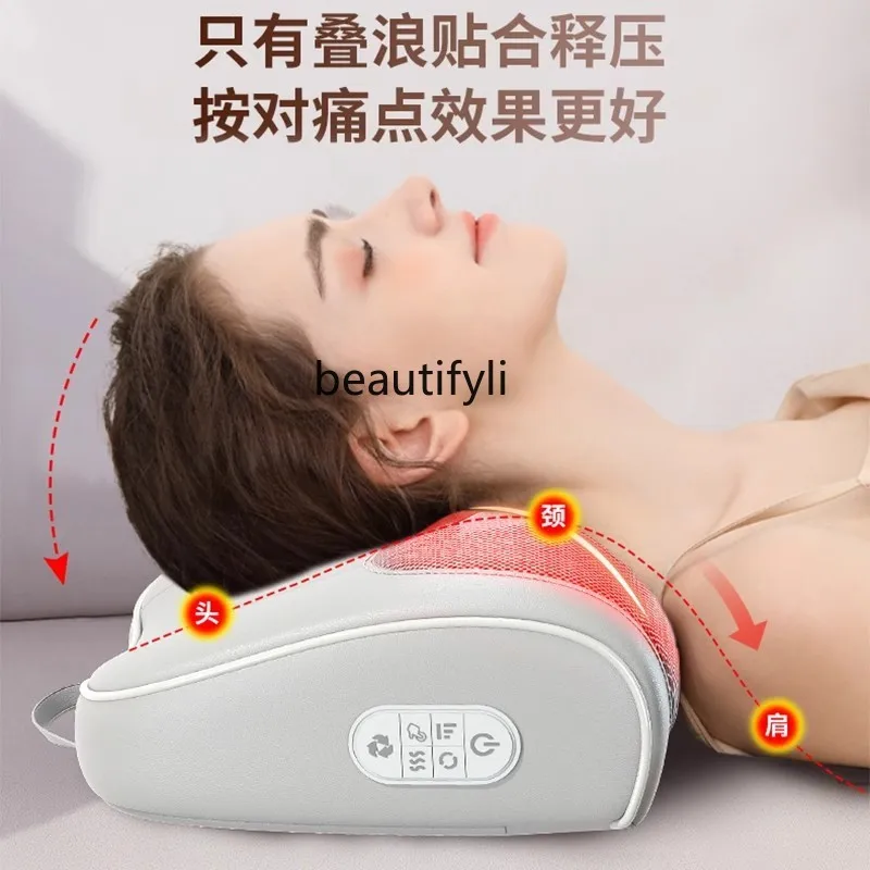 Многофункциональный разминающий массажер, массажная подушка, двойного назначения для талии и шеи.