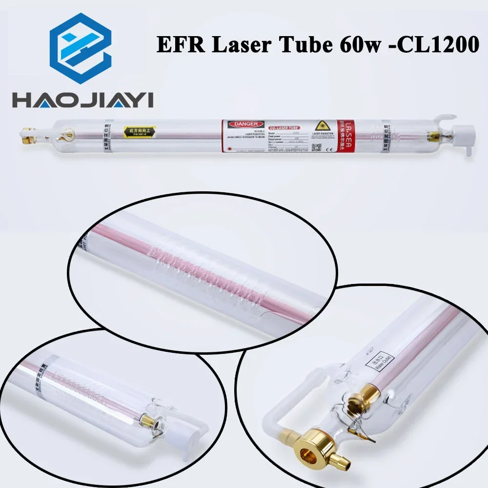 

HAOJIAYI EFR 1200CL 60W Co2 Laser Glass Tube for Co2 Laser Engraving and Cutting Machine