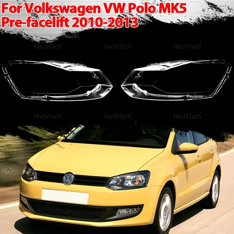 

Авто стеклянный чехол для линз, колпачки для фар, абажур, крышка фары для Volkswagen VW Polo MK5, предварительная фейслинг 2010 2011 2012 2013