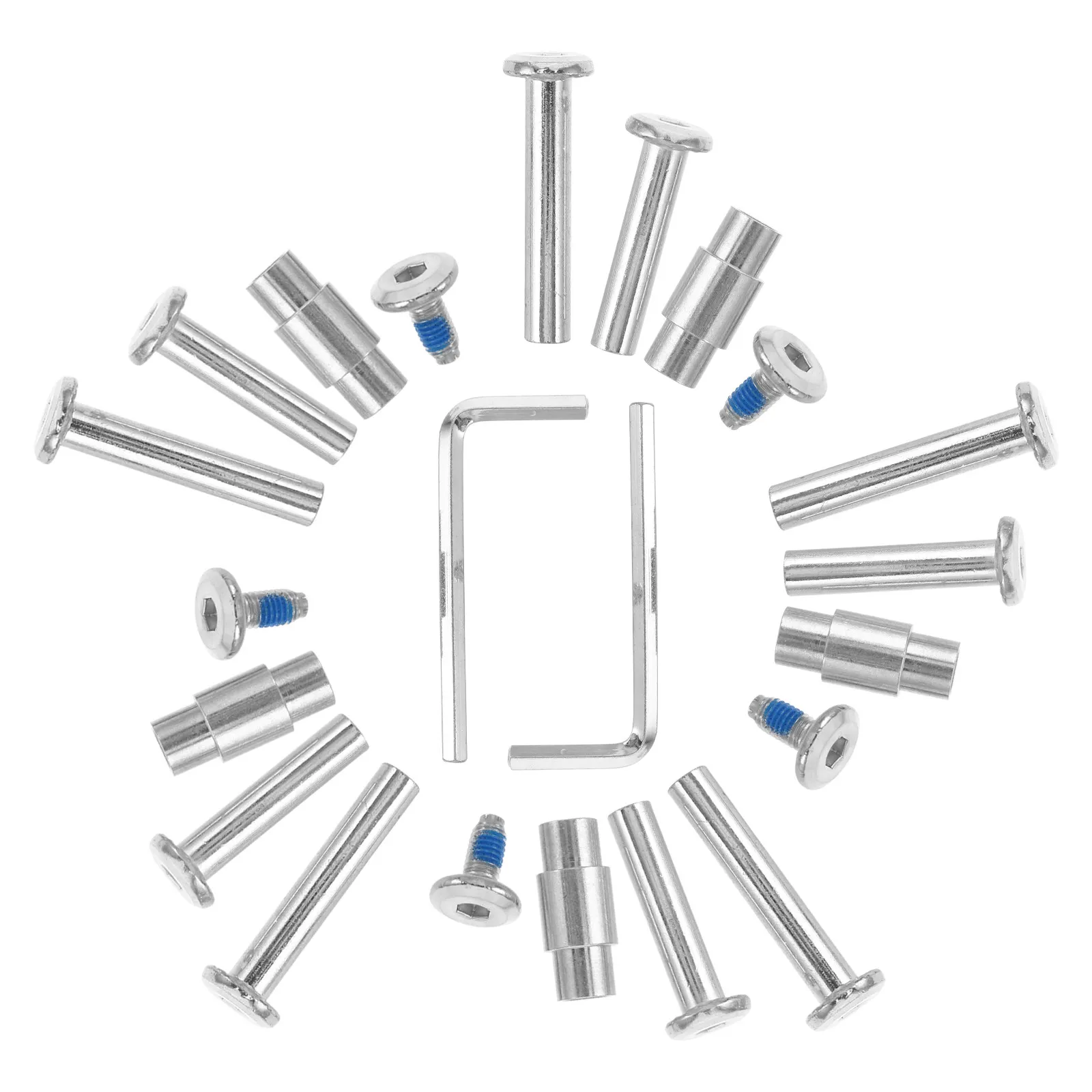 

1Set High-Strength Aluminum Roller Skate Axles Precision Threaded Inline Skate Axle Spacer Screws for Skating Parts Repair Kit