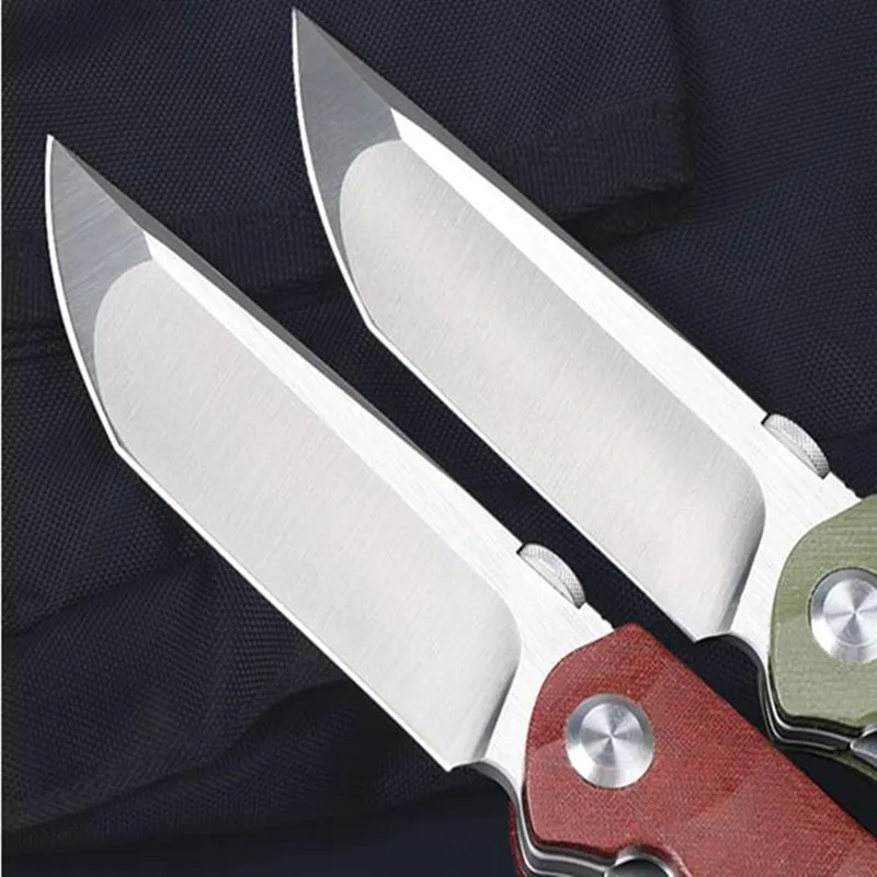 الحرة الذئب FW49 D2 سكين للفرد G10 مقبض زعنفة الكرة تحمل في الهواء الطلق التخييم بقاء التكتيكية الصيد EDC سكين جيب