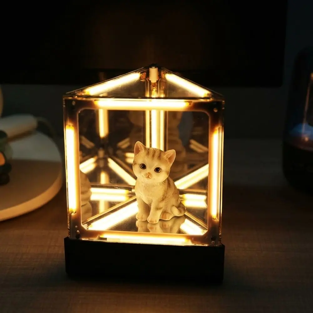 Maglev Technology Electronic Game Desktop Light Transparent Cube LED Lighting Maglev Hypercube 4D Night Light Place Ornaments