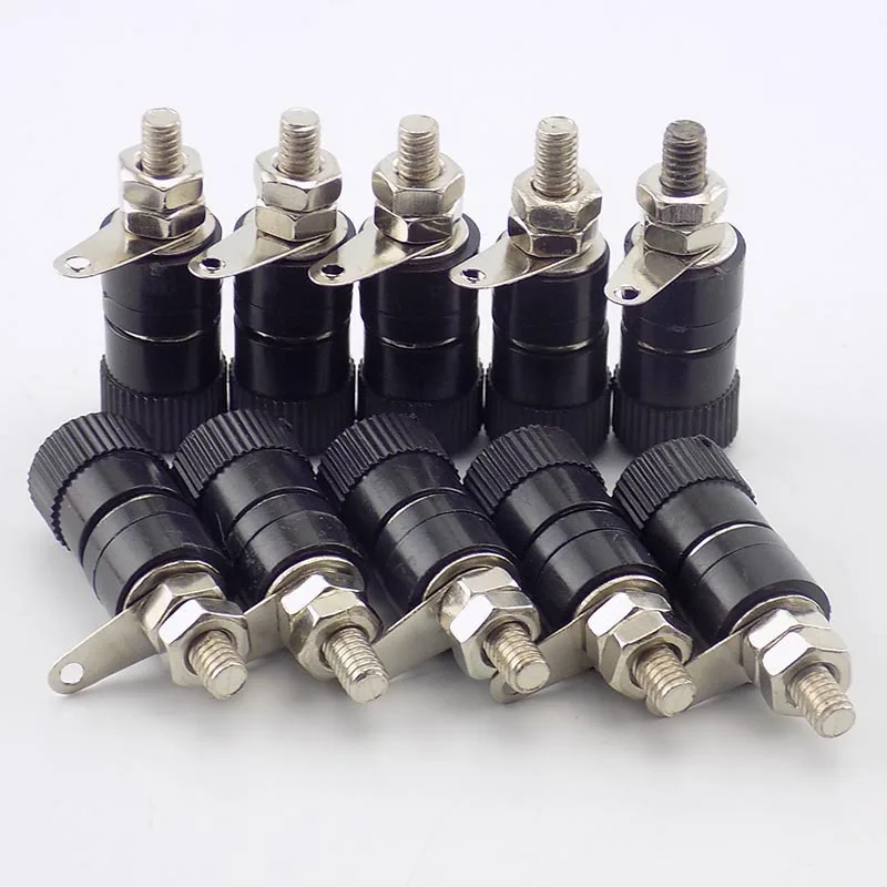 4mm DIY Banana Female Plugs Amplifier Speaker Posting Connector Splice Terminals For Audio Jack Red and Black Color D5