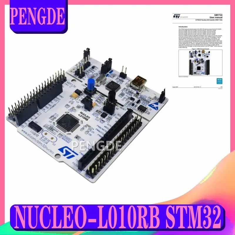 

Плата разработки NUCLEO-L010RB STM32 Nucleo-64 с микроконтроллером STM32L010RBT6 поддерживает подключение Arduino и ST morpho.