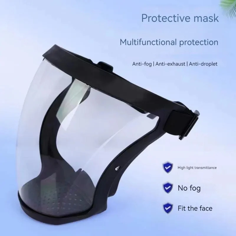 1pc Dust And Anti-Fog Transparent Mask High-Definition Fog-Free Welding Eyewear Head-Mounted Full-Face Protection