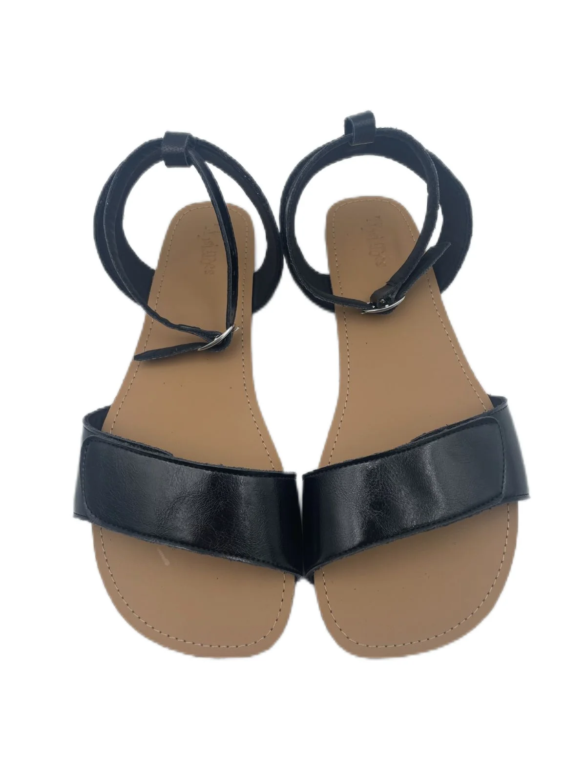 Tipsietoes 2024 Sommer Barfuß Leder flache Sandalen für Damenschuhe mit neuer minimalisti scher weicher Sohle