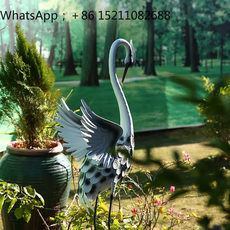 SCY outdoor crane floor-to-ceiling large ornament villa garden courtyard garden landscape pool landscaping decoration