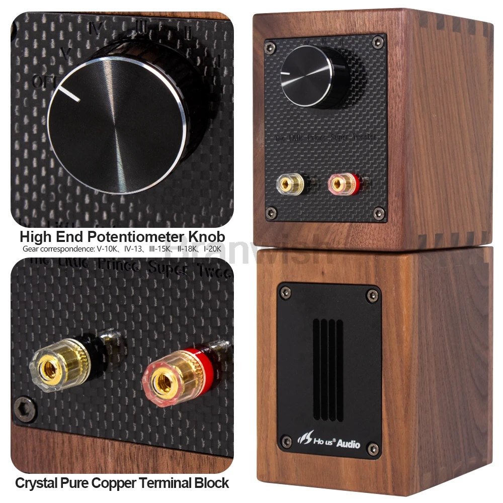 6 Ohm brandneuer Walnussfieber unabhängiges Band Super Hochtöner 30 W externer Hochtöner Lautsprecher Soundbox
