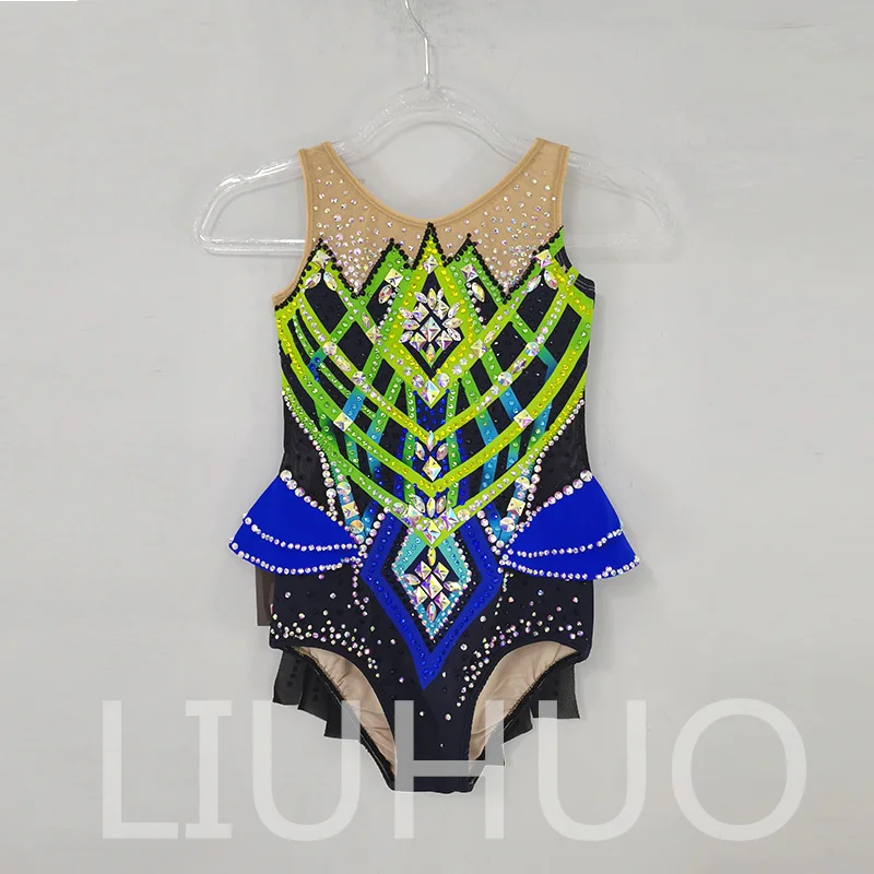 LIUHUO Rhythmic Gymnastics Leotard Competitive Cheerleading Performance For Children