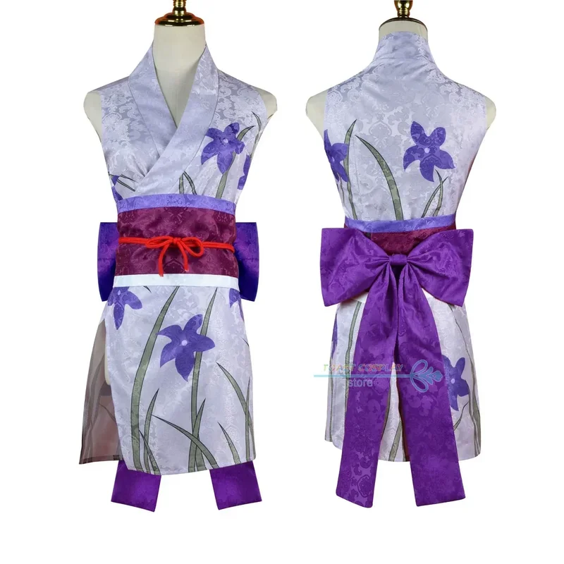 Anime Cosplay Costume  Anime Clothe Nico Robin Gorgeous Dark Print Clothing Kimono for Women Party Cosplay Bow Accessories