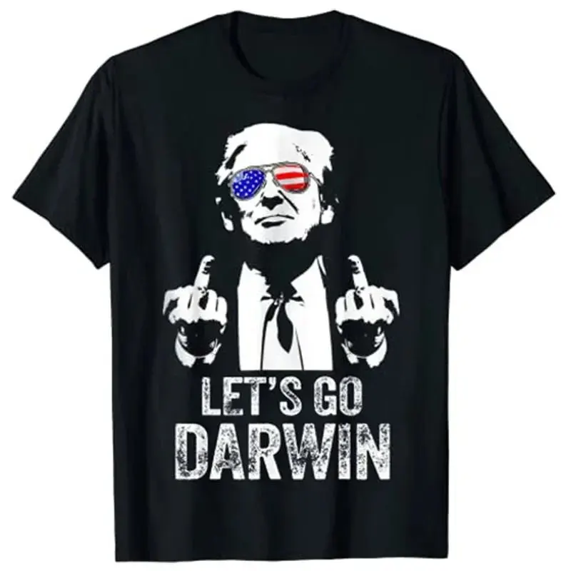 2024 Donald Trump President America  Casual USA Leisure O-neck Style Print Loose Camisetas T-shirt Hip Hop Street T-shirts 01336