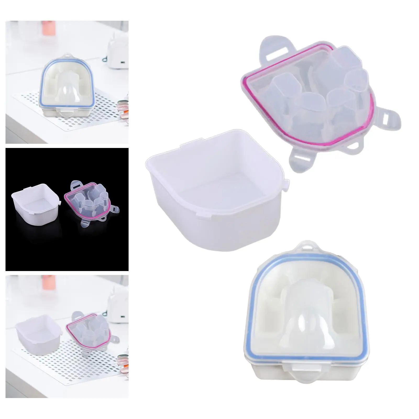 Nail Soaking Bowl Accessories Thickened and Durable Soaker Tray Gel Nail Polish Remover Nail Art Tool for Nails Spa