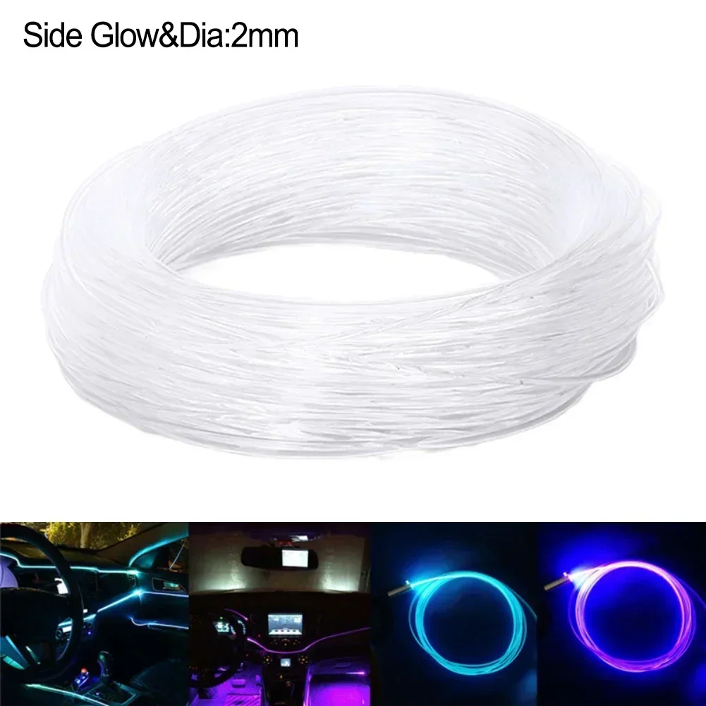 

Оптоволоконный кабель с боковым свечением, диаметр 2 мм, длина 328 футов, материал из ПММА для автомобильных приложений окружающего освещения