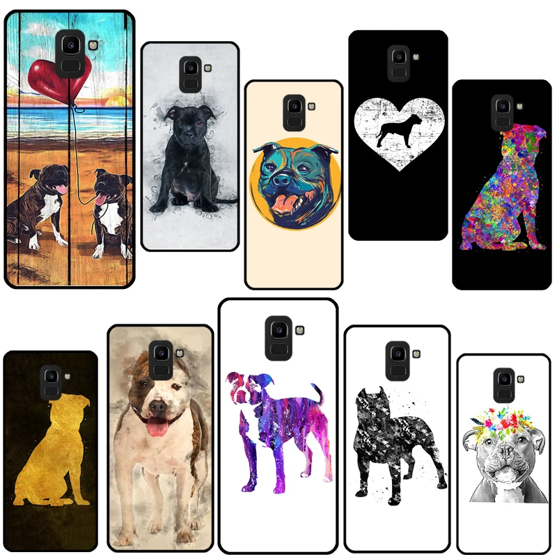 Staffordshire Bull Terrier Dog Case For Samsung A5 A3 J1 2016 J3 J5 J7 2017 J4 J6 J8 A7 A9 A8 A6 Plus 2018 Cover Coque