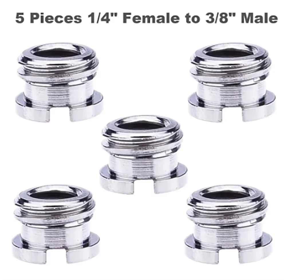 15 piezas 1/4 "3/8" Adaptador convertidor de tornillo roscado de metal para cámara DSLR, trípode, plataforma de hombro, soporte de luz, pieza 1/4-20 y 3/8-16