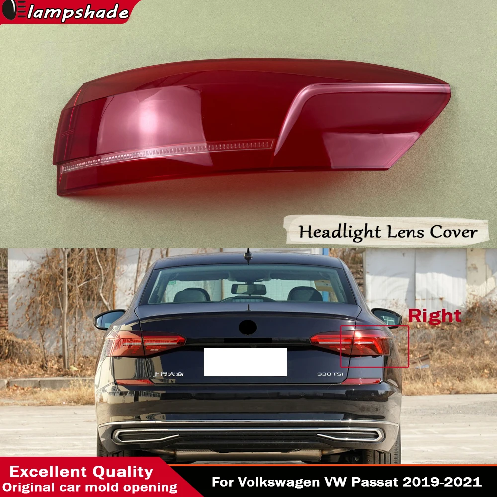 

For Volkswagen VW Passat 2019 2020 2021 Car Accessories Outer Taillight Shell Rear Signal Parking Lights Cover Plexiglass