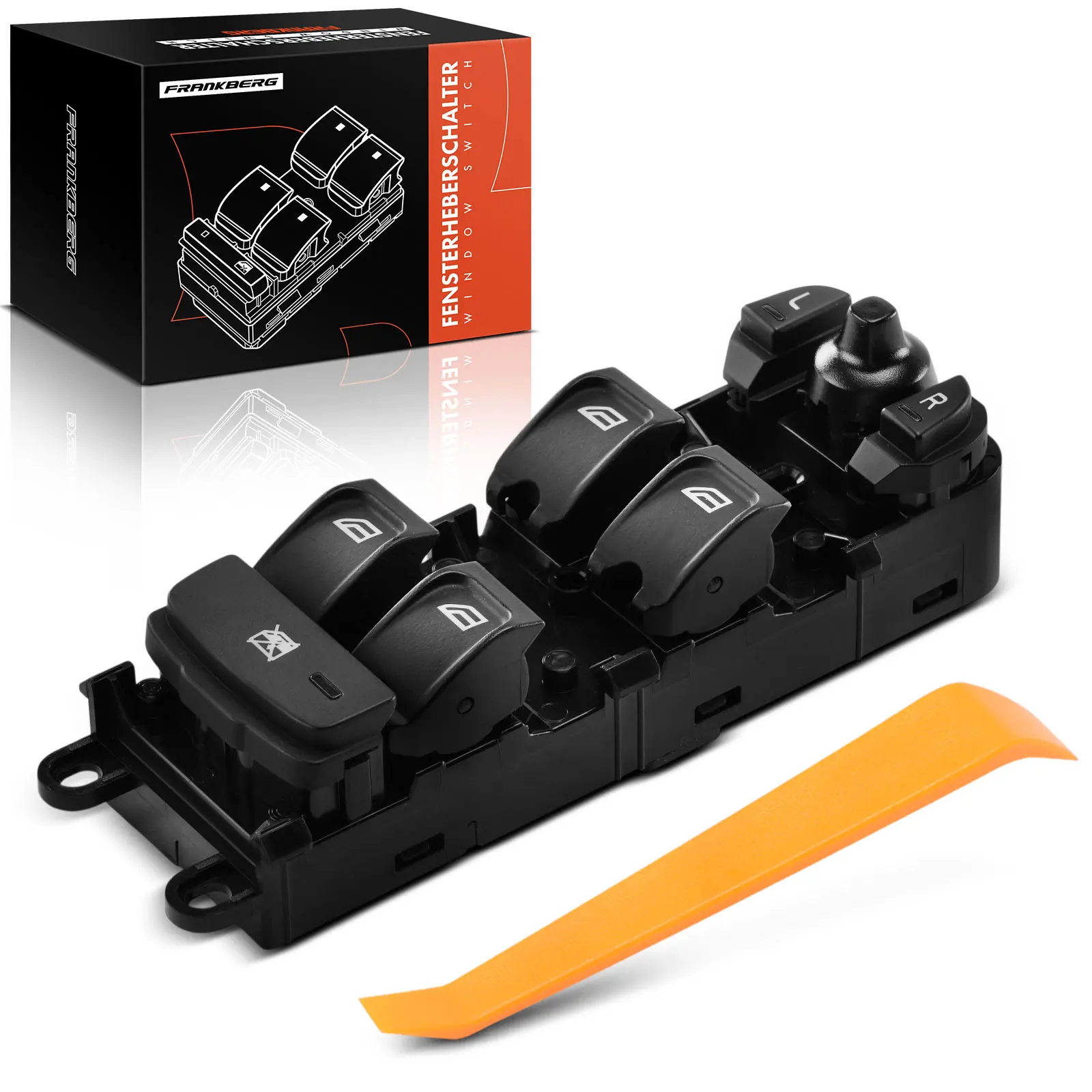Frankberg 1x Driverschakelaar Raammechanisme voor Land Rover Freelander 2 L359 2006-2014 DWS910 AH2214540AC AH2214540AC 1S16048