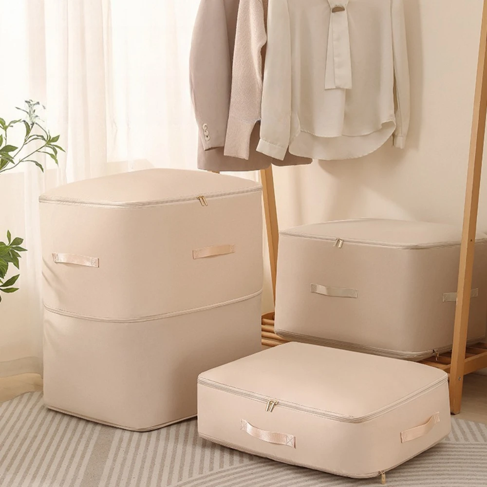 Heavy-Duty Self Compression Storage Bag Portable Organizer for Bedding Clothes for Closet Organization Space Saving Bedding view 2