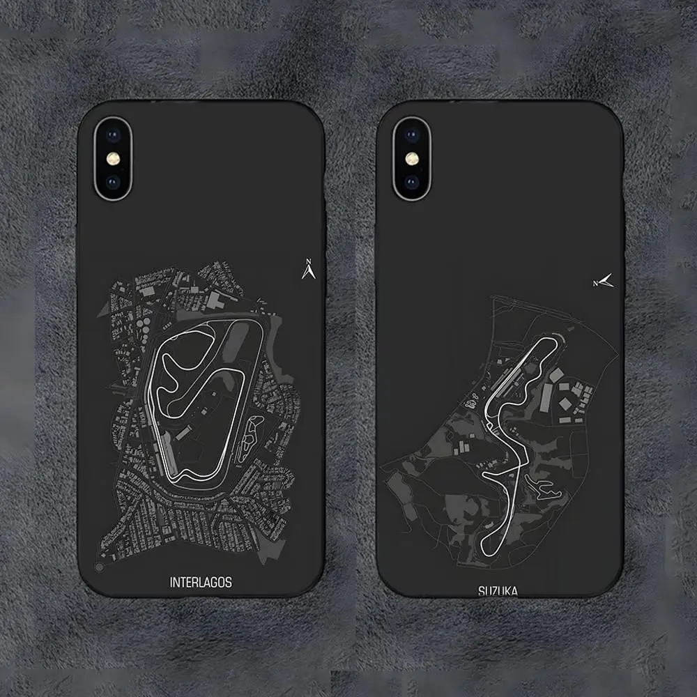 

F1 Track Circuit Phone Case For Samsung S25,S24,S22,S23,S30,Ultra,S20,S30,Plus,S21 Fe,10,9,5G Silicone Cover