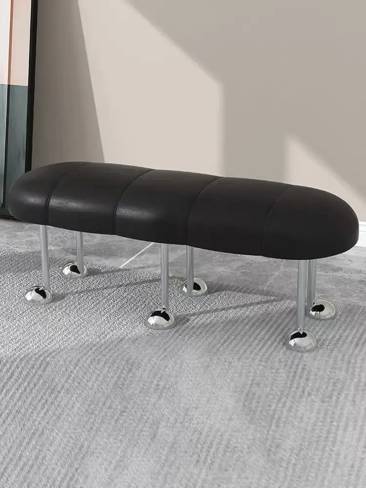 

*a for Bed Bench Stool, Minimalist Ant Design Shoe Rack Ottoman, Chic Entryway Seat with Storage, Nordic Long Bedside Stool*