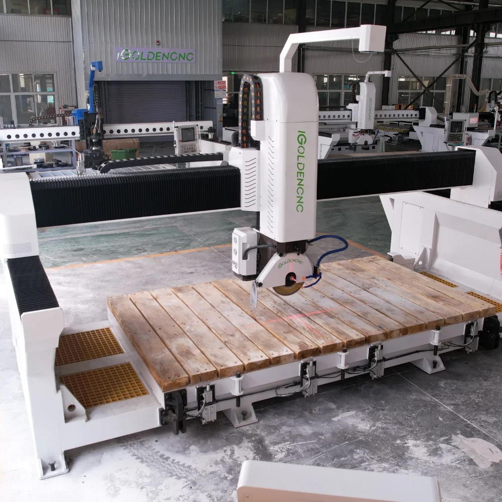 Picture 7: High Efficiency CNC 5 Axis Bridge Saw Machine for Kitchen Countertop Fabrication Granite Marble Quartz