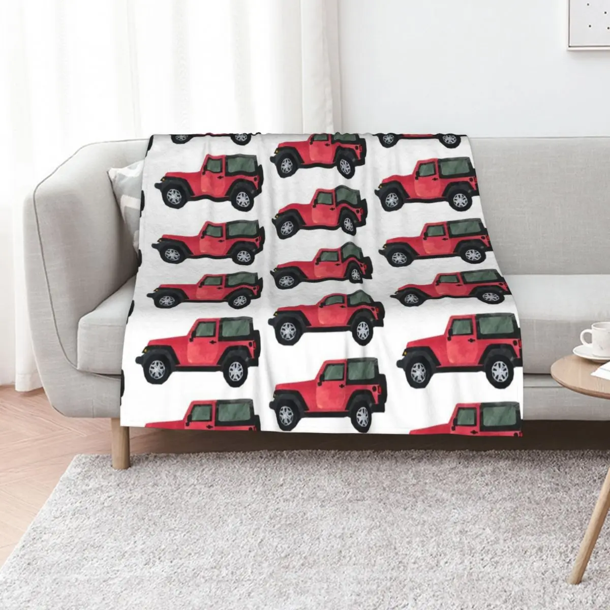 

Red 4x4 Throw Blanket Sleeping Bag Warm Sofa Throw Luxury Thicken Blankets