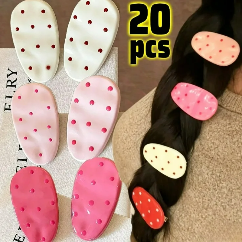 

5/20Pcs Sweet Small Water Drop Polka Dot Hair Clips Women Fashion Sweet Colorful Hair Accessories Girls Colorful Kawaii Hairpins