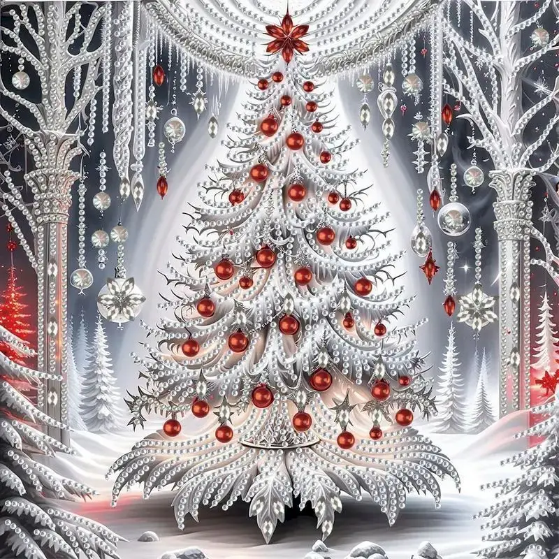 

GATYZTORY Diamond Painting Christmas Tree Full Square New Arrival Diamond Embroidery Cross Stitch Landscape Mosaic Handmade Gift