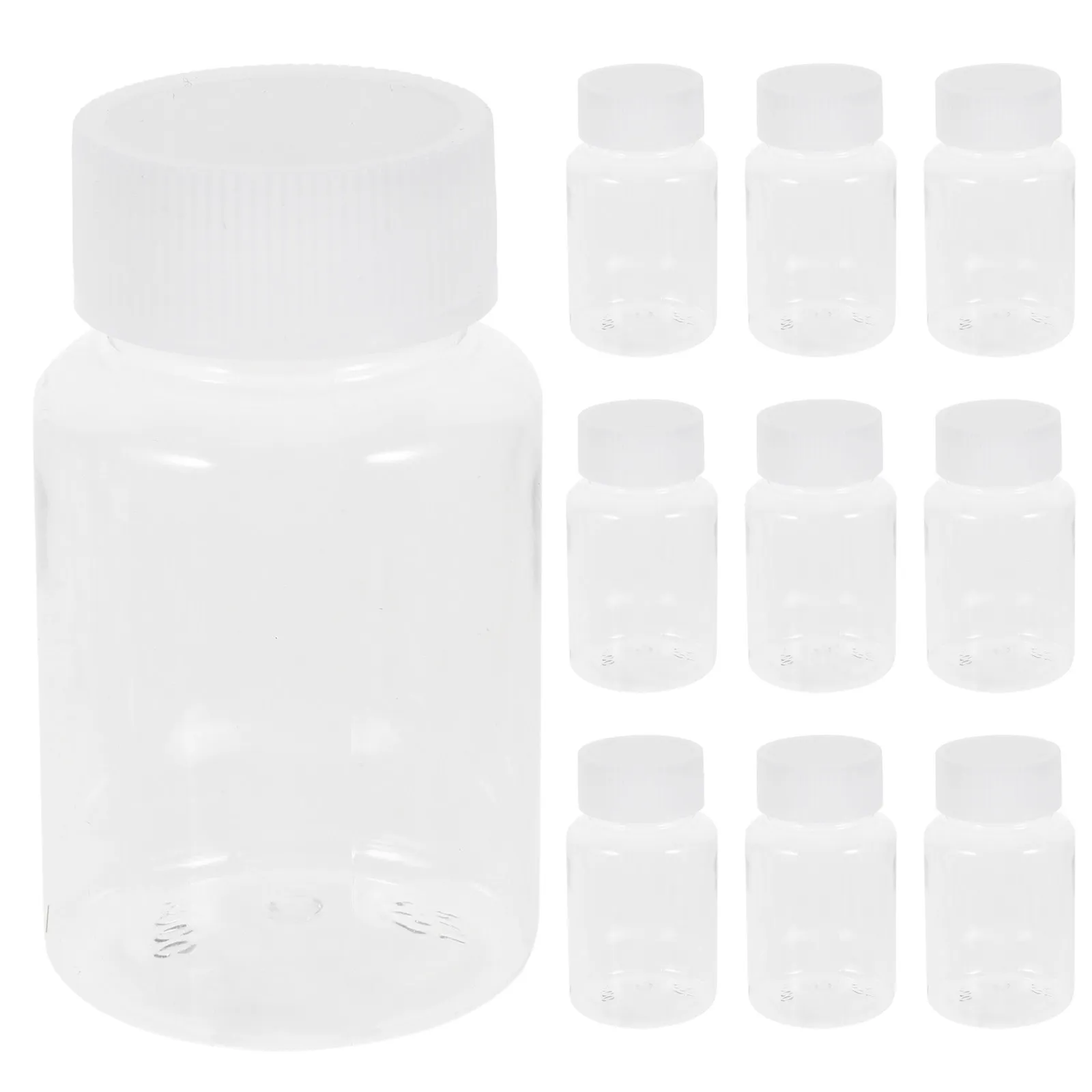 10Pcs Pet Pill Bottles 80Ml Leakproof Screw Lid Clear Plastic Containers Multipurpose for Pills Tablets Supplements Storage