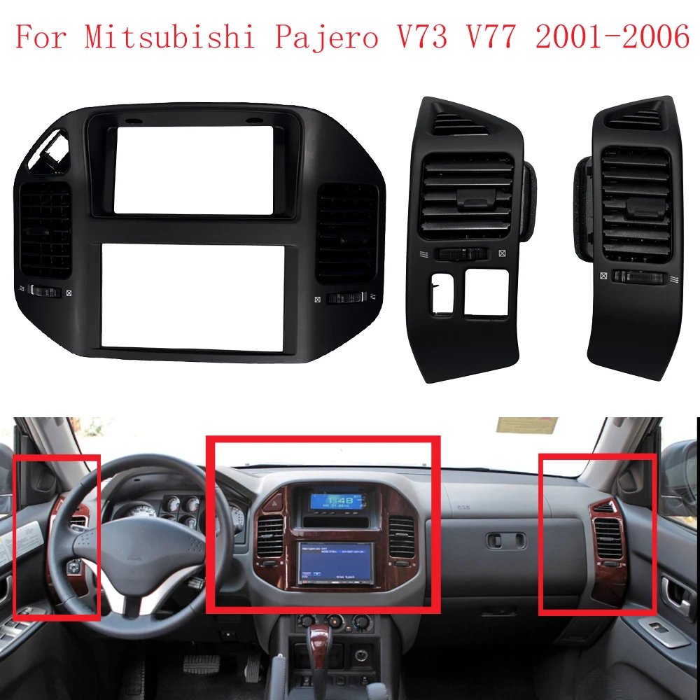 

1 шт. вентиляционные отверстия для кондиционера для Mitsubishi Pajero V73 V77 2001-2006, вентиляционные отверстия для кондиционера, крышка розетки кондиционера