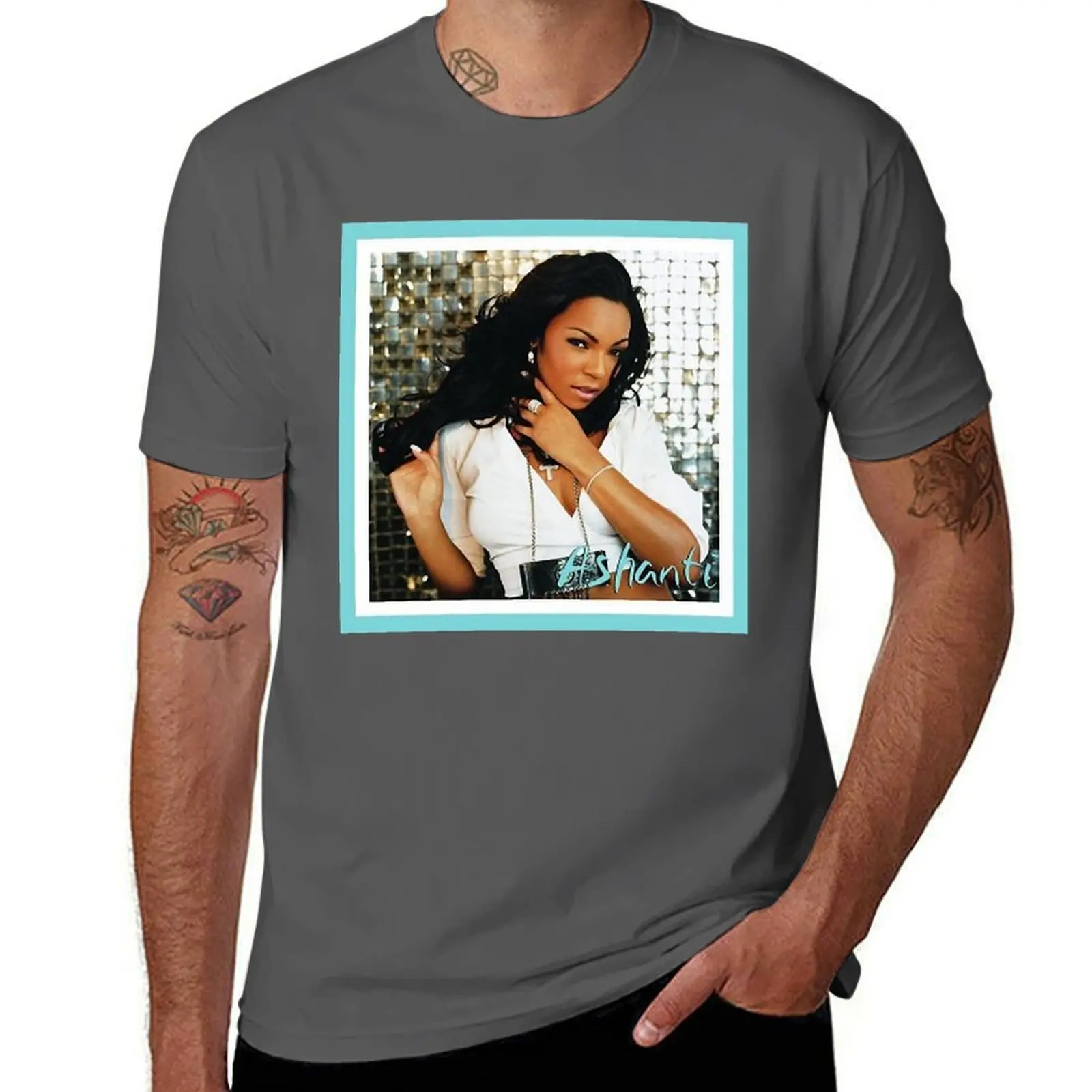 

Ashanti album Classic T-Shirt Classic Crew Neck Cotton T-Shirt