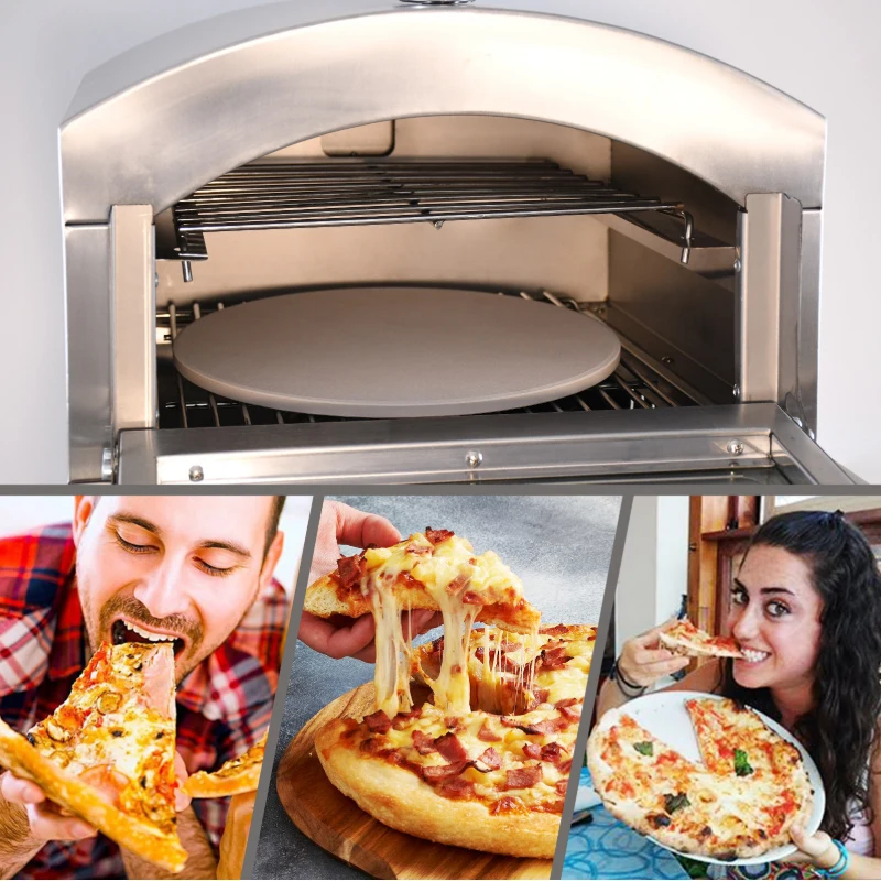 Outdoor Gas Pizza Oven Hot Stainless Steel Camping Portable Fruit And Wood Particle Furnace Barbecue